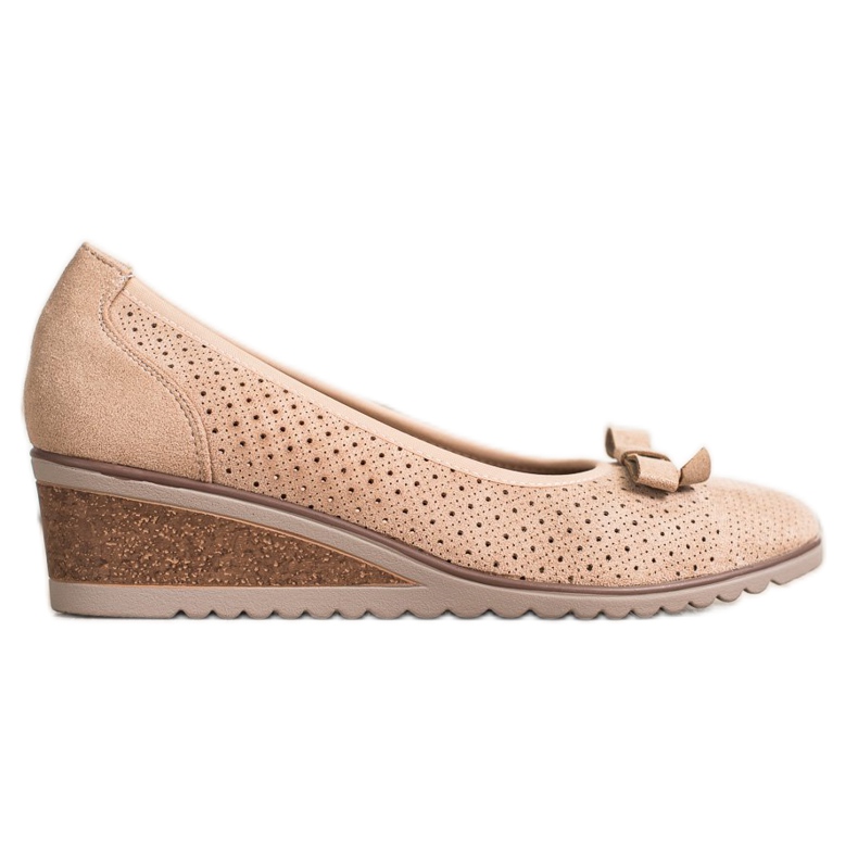 Vinceza Pompe cu pană ajurată bej