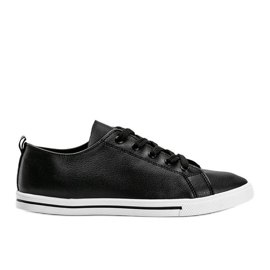 Adidași negri din piele ecologică de la Joelle negru Adidași negri din piele ecologică de la Joelle negru