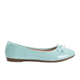 Balerini lăcuite verzi cu funda Lesley verde