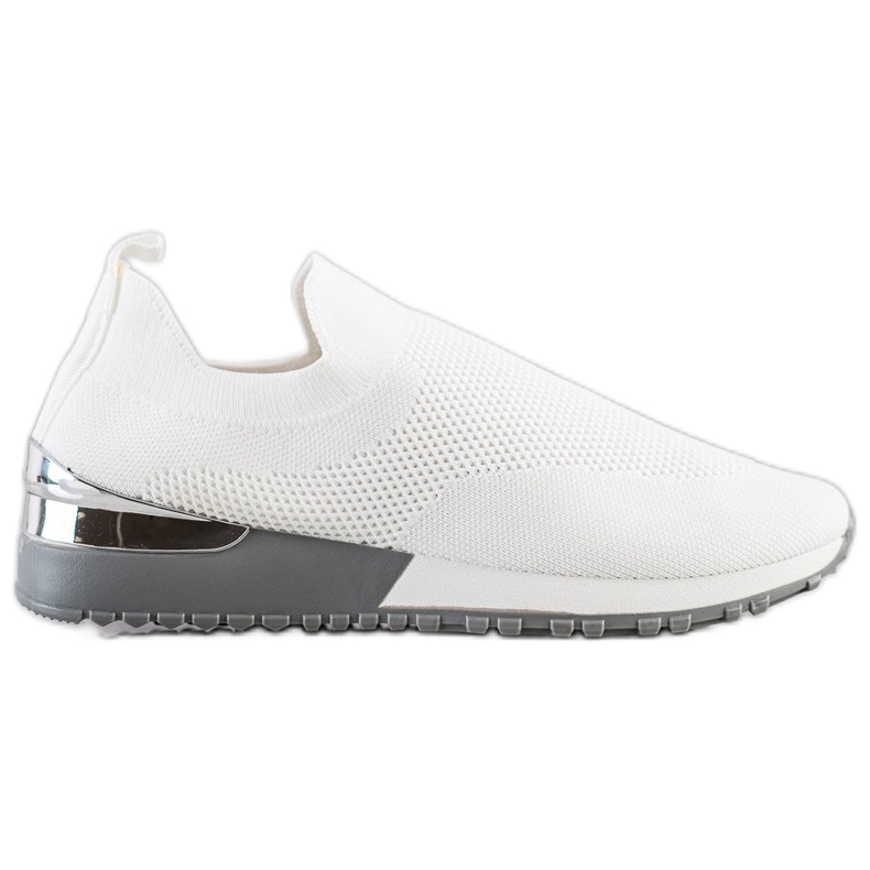 SHELOVET Adidași din material textil ajurat alb SHELOVET Adidași din material textil ajurat alb
