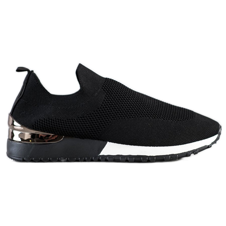 SHELOVET Adidași din material textil ajurat negru