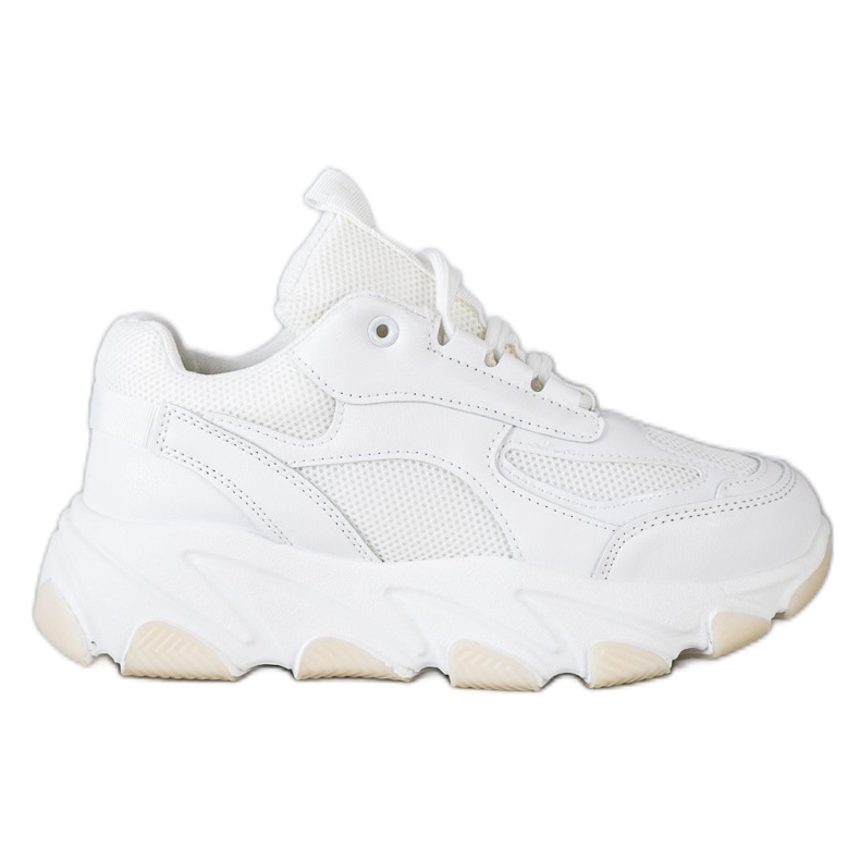 Bella Paris Adidași pe platformă alb