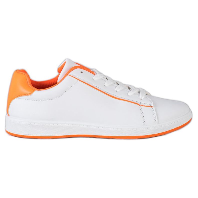 SHELOVET Adidași low-top cu piele ecologică alb