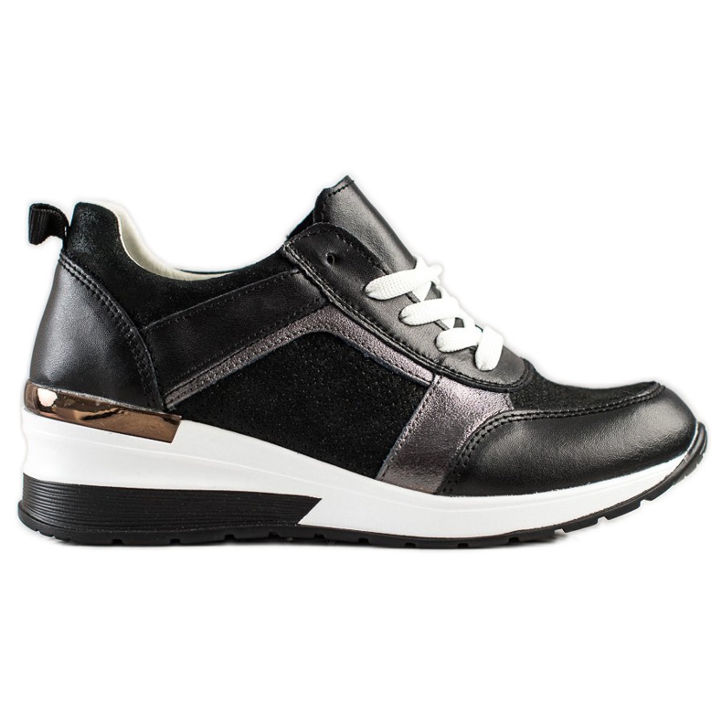 Adidași cu sclipici VINCEZA negru