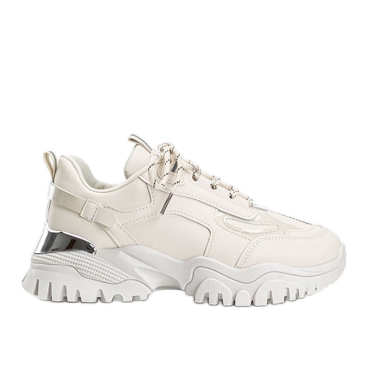 Adidași bej cu inserții Ansley metalice