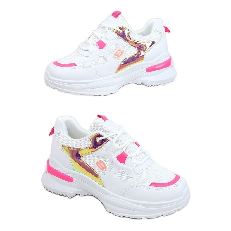 Încălțăminte sport pentru femei alb și roz HX-68 Roșu