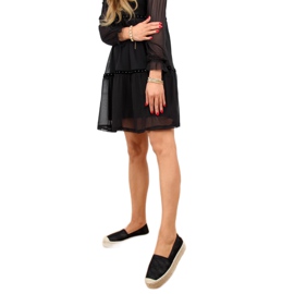 Espadrile negre pentru femei A666-ESP-1 Negre negru
