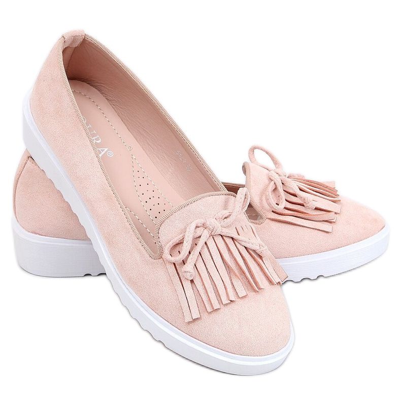 Mocasini cu franjuri roz 6429 Roz Mocasini cu franjuri roz 6429 Roz