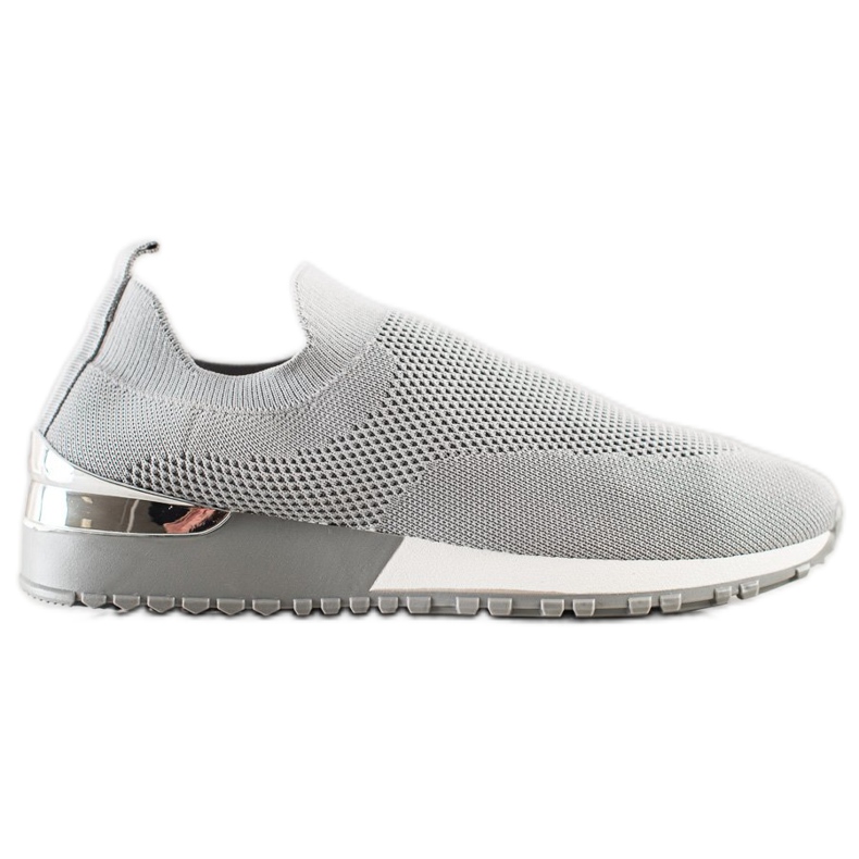 SHELOVET Adidași din material textil ajurat gri SHELOVET Adidași din material textil ajurat gri