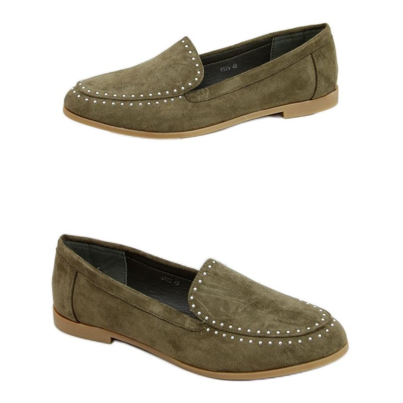 Mocasini verzi cu știfturi 4322 Verde Mocasini verzi cu știfturi 4322 Verde