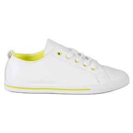 SHELOVET Adidași joși confortabili alb SHELOVET Adidași joși confortabili alb