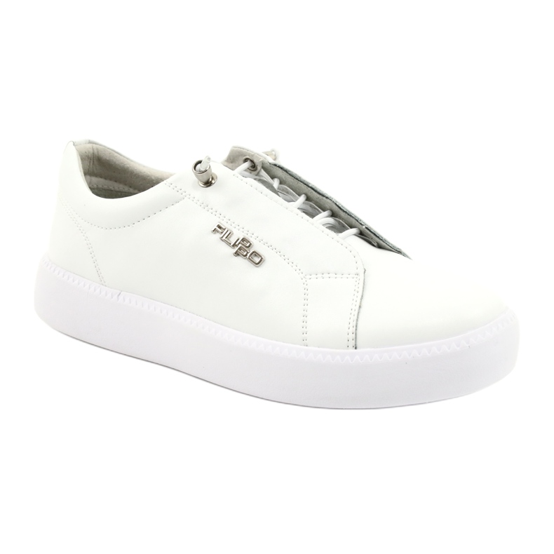 Filippo Adidași eleganți din piele DP2041 / 21 WH alb argint