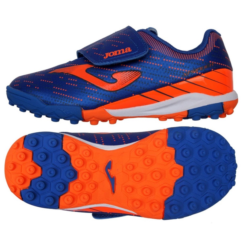 Ghete de fotbal Joma Xpander 2104 Tf Jr XPJS2104TFV negru, albastru, portocaliu albastru