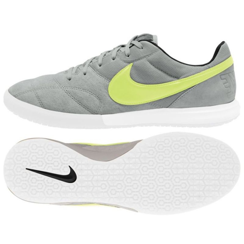 Pantofi de fotbal Nike Premier 2 Sala Ic M AV3153 012 gri verde nuanțe de gri