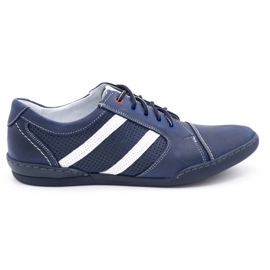 Polbut Pantofi casual pentru bărbați R3 Perforation Albastru marin cu alb Polbut Pantofi casual pentru bărbați R3 Perforation Albastru marin cu alb