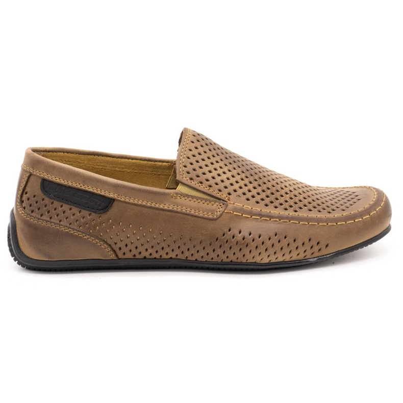 Polbut Mocasini din piele pentru bărbați 2105P maro