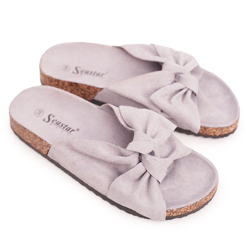 PB2 Papuci gri pentru copii pe plută Little Wendy