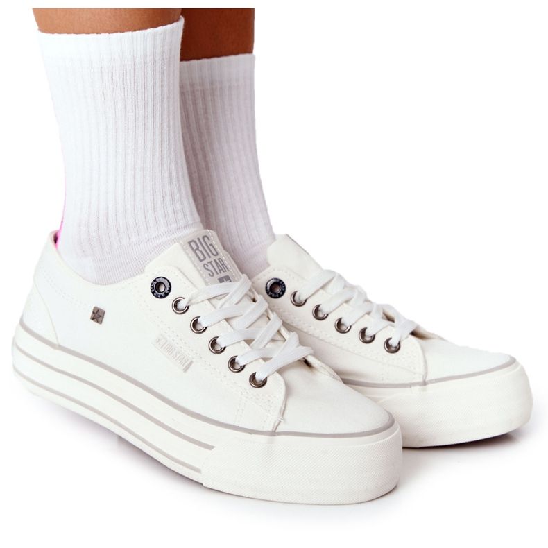 Big Star Adidași de damă Pe platforma mare HH274052 Platforma albă