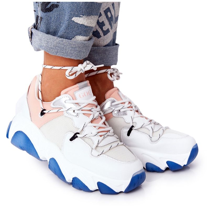 Încălțăminte sport cu tălpi mari GOE HH2N4034 Alb-Roz