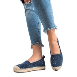 Goodin Espadrile din piele de căprioară albastră albastru marin Goodin Espadrile din piele de căprioară albastră albastru marin