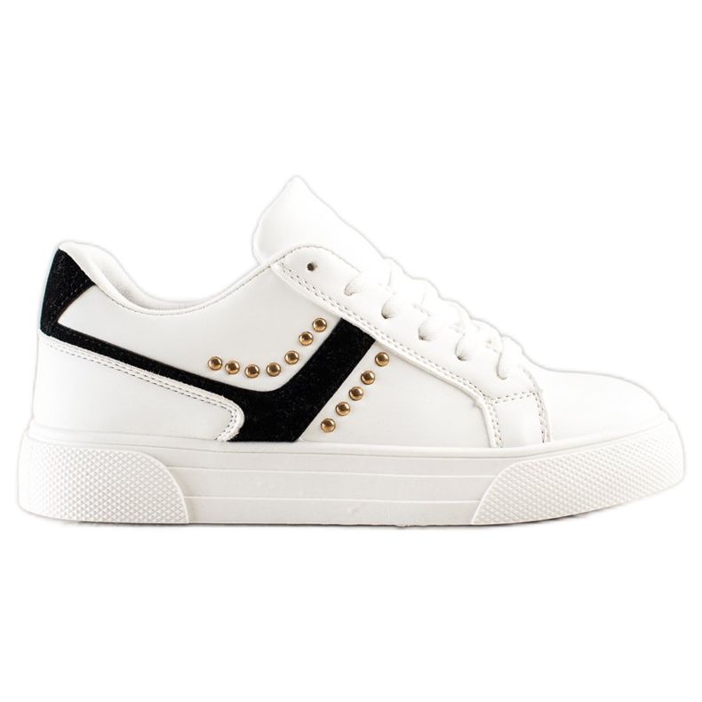 SHELOVET Pantofi sport casual albi