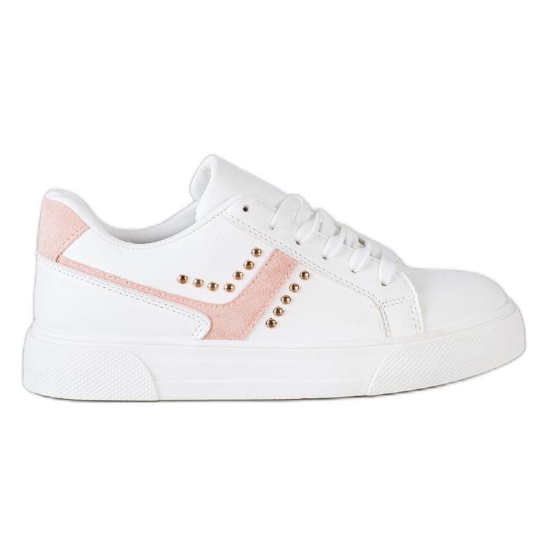 SHELOVET Pantofi sport casual albi