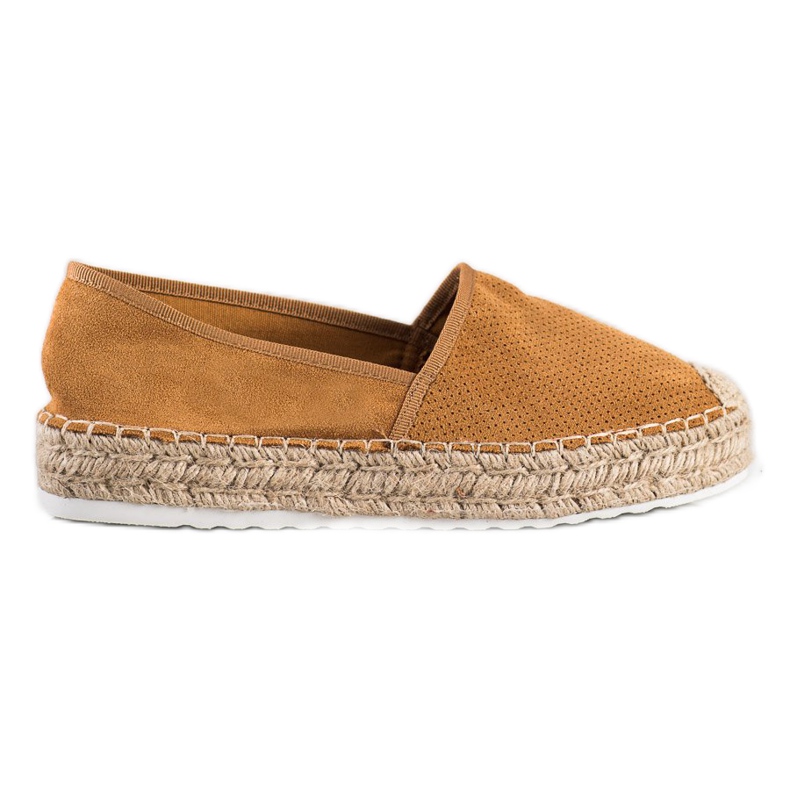 Seastar Espadrile deschise cu piele de căprioară maro Seastar Espadrile deschise cu piele de căprioară maro