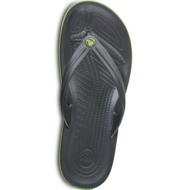 Papuci Crocs Crocband Flip grafit verde 11033 OA1 multicolor