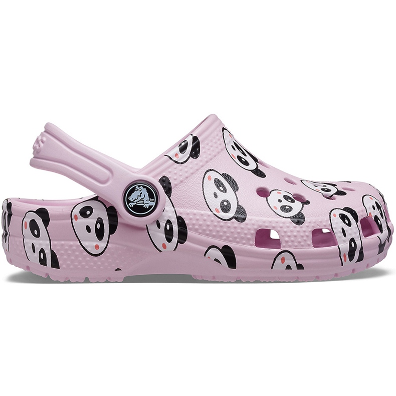 Crocs pentru copii Sabot clasic cu imprimeu Panda roz deschis 206999 6GD