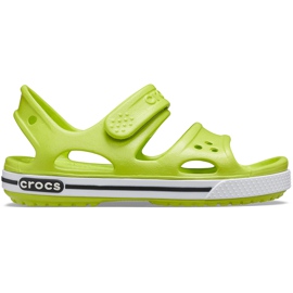 Sandale Crocs pentru copii Crocband Ii Sandal lime-black 14854 3T3 verde Sandale Crocs pentru copii Crocband Ii Sandal lime-black 14854 3T3 verde