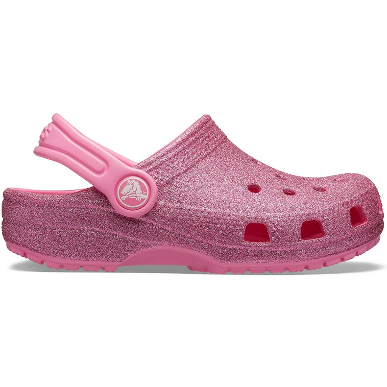 Sabot Crocs pentru copii Classic Glitter roz 205441 669