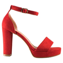 Weide Sandale Roșii Pe O Bară roșu Weide Sandale Roșii Pe O Bară roșu