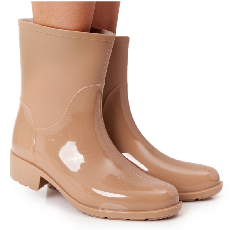 PS1 Cizme Shiny Galoshes Beige Jodhpur Rainy Day bej PS1 Cizme Shiny Galoshes Beige Jodhpur Rainy Day bej
