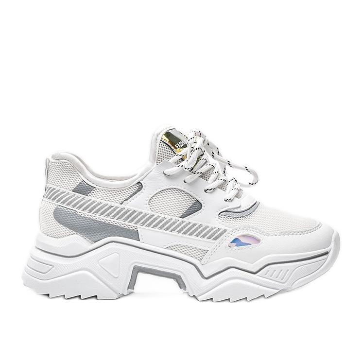 Adidași albi pe o talpă groasă Leanna