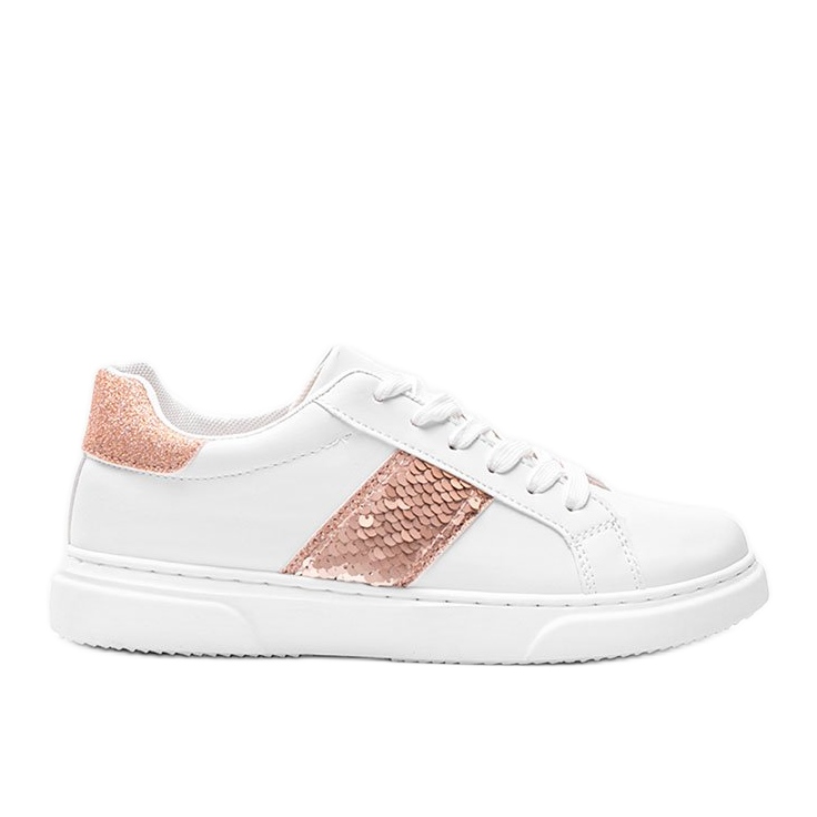 Adidași albi decorați cu paiete Ana