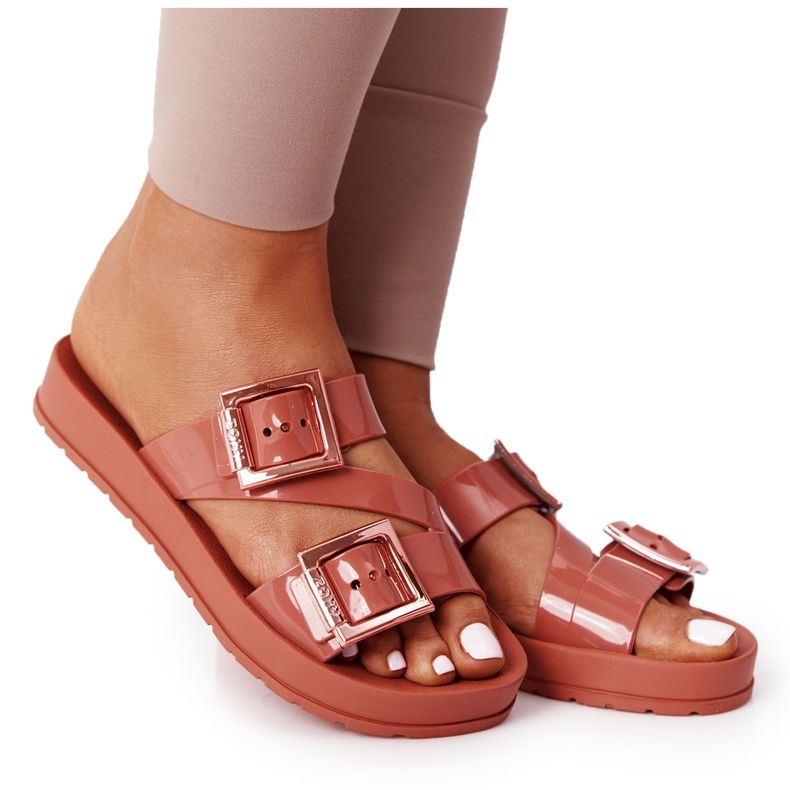 Papuci de cauciuc ecologici parfumați ZAXY HH285106 Ceglaste maro