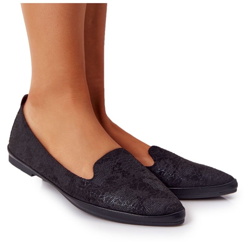 Mocasini de damă Sergio Leone MK700 Suede Black negru