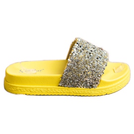 Seastar Papuci la modă pe platformă argint galben