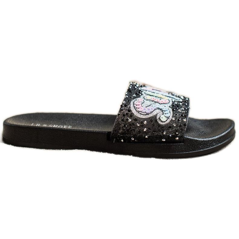 SHELOVET Papuci super paiete negru