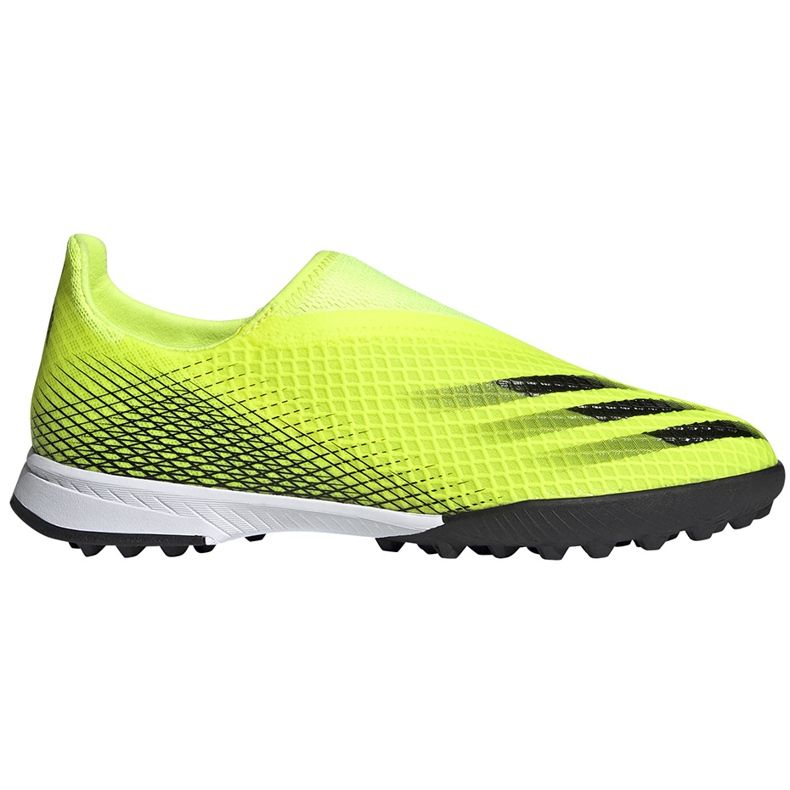 Ghete de fotbal Adidas X Ghosted.3 Ll Tf Junior galben-negru FW6982