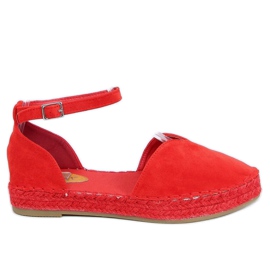 Espadrile pentru femei cu un roșu tăiat 1219 Roșu roşu