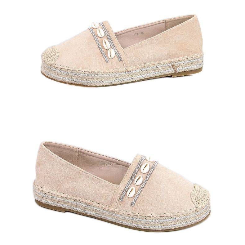 Espadrile bej cu scoici 6771 Bej