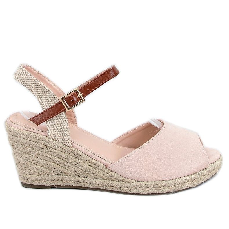 Espadrile deschise la picior bej 77-207 Nud maro