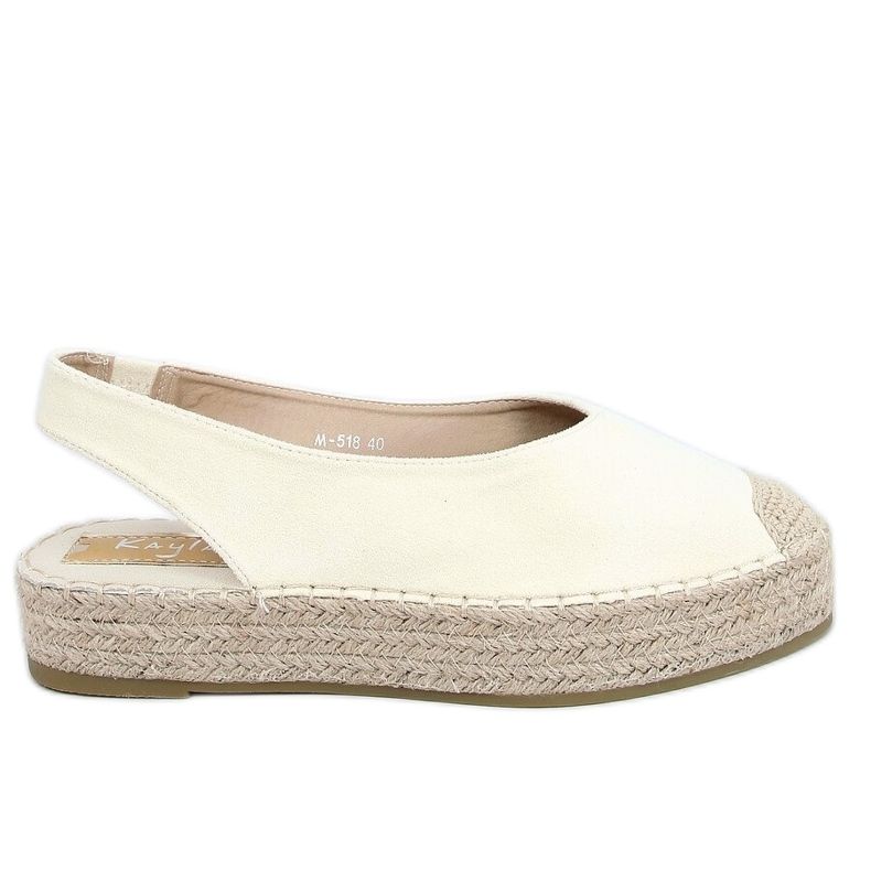 Espadrile galbene cu toc deschis, galben M-518 Galben