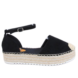 Espadrile sandale negre 2138 Negru