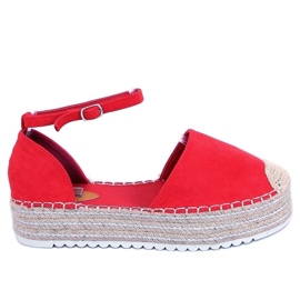 Espadrile, sandale roșii 2138 Roșu roşu