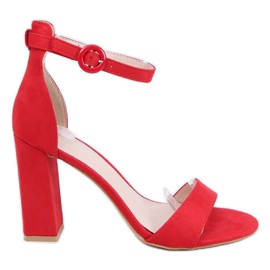 Sandale cu toc roșu A12-06 Roșu roşu