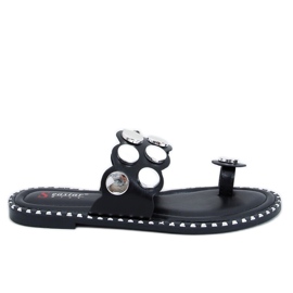 Negru SK78P Flip-flops negru argint