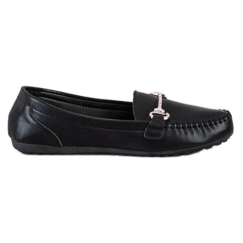 Queentina Mocasini eleganți cu zirconiu cubic negru