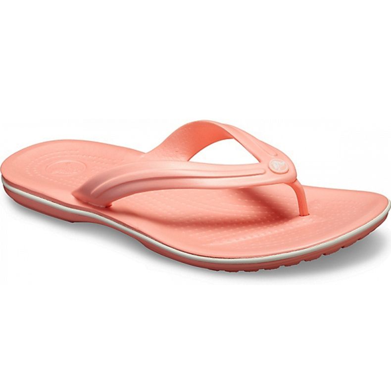 Papuci de damă Crocs Crocband Flip roz deschis și alb 11033 6KP